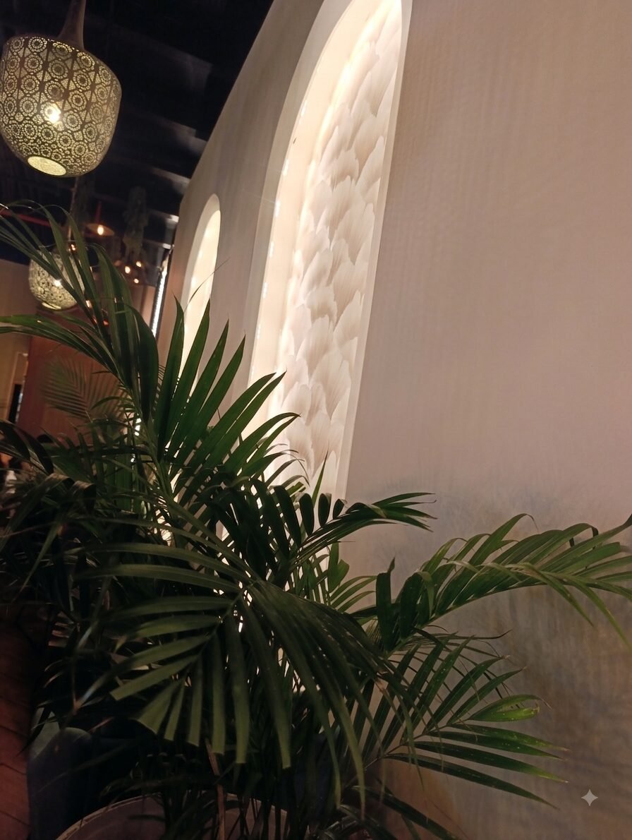 The lamp corner — every detail of the room is deliberate