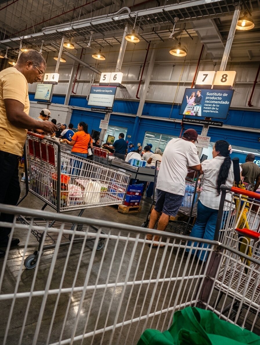 Saturday night: full carts and long lines — go on a weekday instead